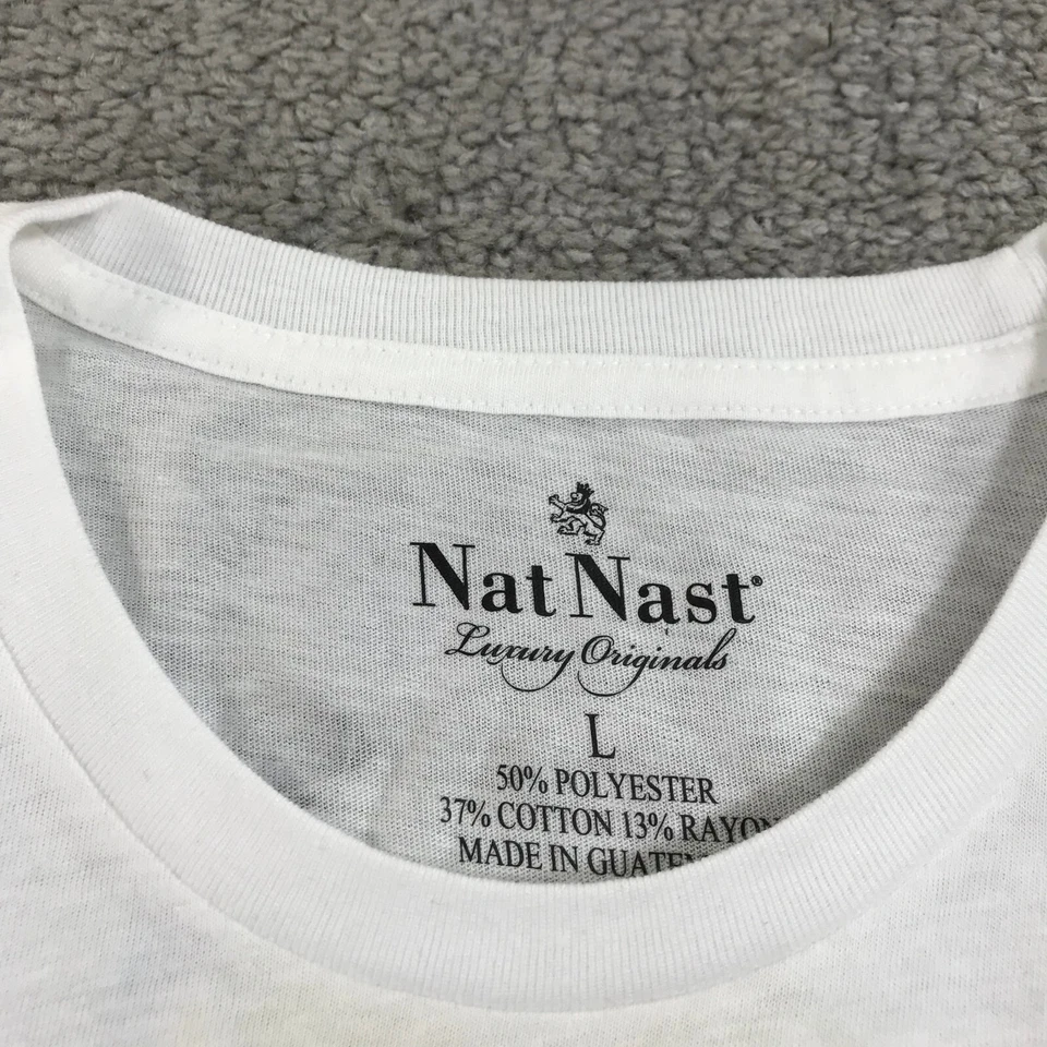 Camisa Nat Nast Para Hombres Grande Juega Mejor Con Cerveza Blanca Cuello Redondo Camiseta Informal Foto 4 de 4