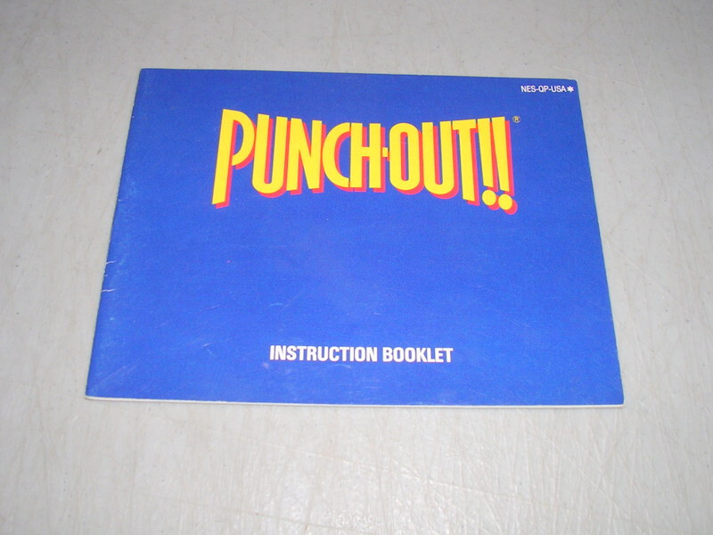 Punch Out Punchout (Nintendo NES) Original Instruction Manual