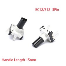 EC12/E12 Audio Encoder 360 Degree Rotary Encoder Coding 3Pin Handle Length 15mm