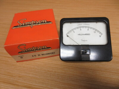 Simpson Model 29 Simpson Model 29 Meter 29 0-15 DC Milliamperes | eBay