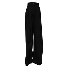 DOLCE & GABBANA Pants Black Cotton HighWaist Wide Leg Trouser IT40/US6/S 1050usd