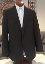 Ermenegildo Zegna Mens Gray Stripe 2 Btn 2 Vent Wool Blazer Sz 44 L MINT 