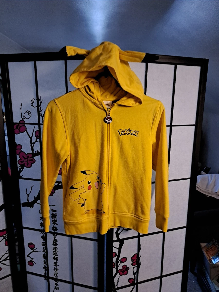 Pokemon Pikachu Hoodie With Ears Size Medium eBay
