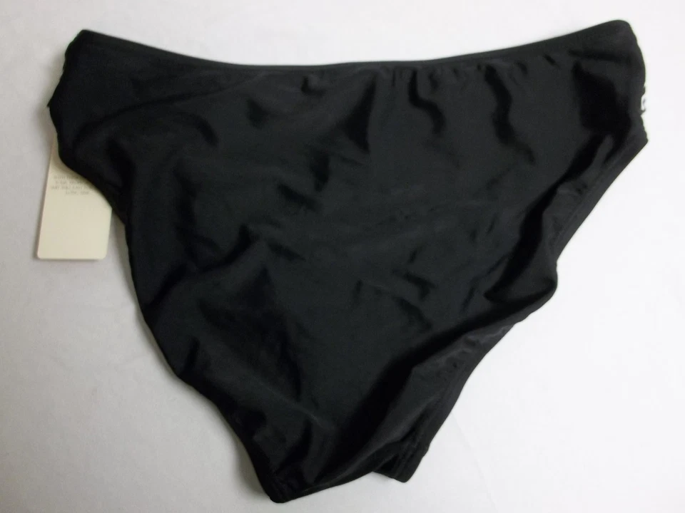 Pantalones de bikini Tropical Honey talla 14 negros con bandas delanteras nuevos para mujer  Foto 3 de 3