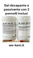 DECAPANTE e PASSIVANTE IN GEL per acciaio inox + pennello antiacido (1KG + 1KG) 