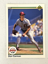 1990 Upper Deck Baseball Card #420 Don Carman Philadelphia Phillies
