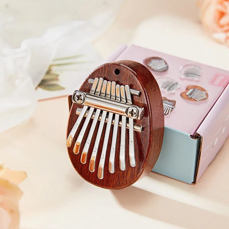 100% New 8 key kalimba Mini wooden kalimba beautiful professional rare