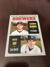 2019 Topps Heritage Rookie Stars Corbin Burnes Nate Orf #88 Brewers *Mint* Qty