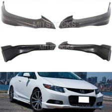 Fit For 2012 2013 Civic 2DR Coupe HFP Style Front Bumper Lip Splitter Spoiler PU