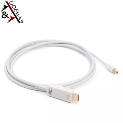 2m Mini DisplayPort auf HDMI /Mini DP zu HDMI Kabel Apple Macbook PC vergoldet