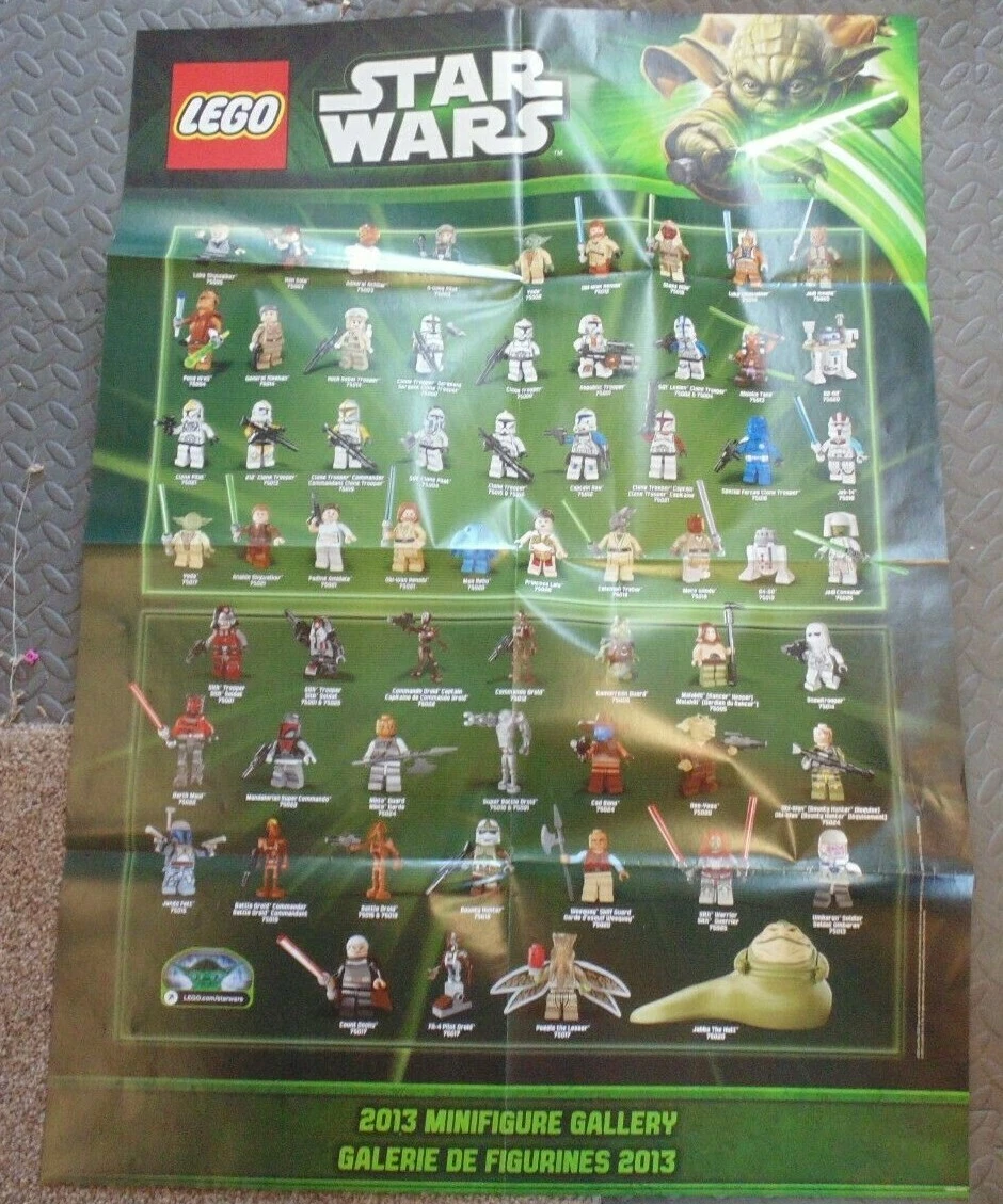 klokke montage misundelse Genuine LEGO STAR WARS 2013 Minifigure Gallery Poster May the 4th JEDI |  eBay