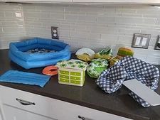 Vintage Puff'n Play Inflatable Doll Barbie Swimming Pool Furniture Floaties