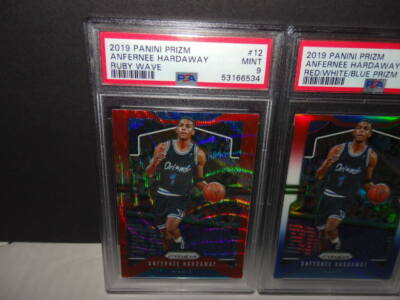 Anfernee Hardaway 2019 Red, White & Blue Prizm + Ruby Wave Both