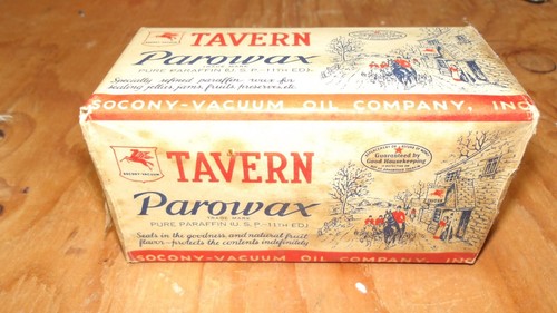 Vintage- Orig. 1930's Socony - Vacuum Tavern Parowax In Paper Pkg. - NOS / RARE - Picture 2 of 7