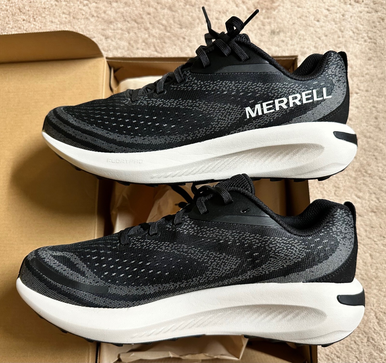 Merrell Uomo MORPHLITE Scarpe da Trail Running Escursionismo Sneaker Nero Taglia 9 NUOVE