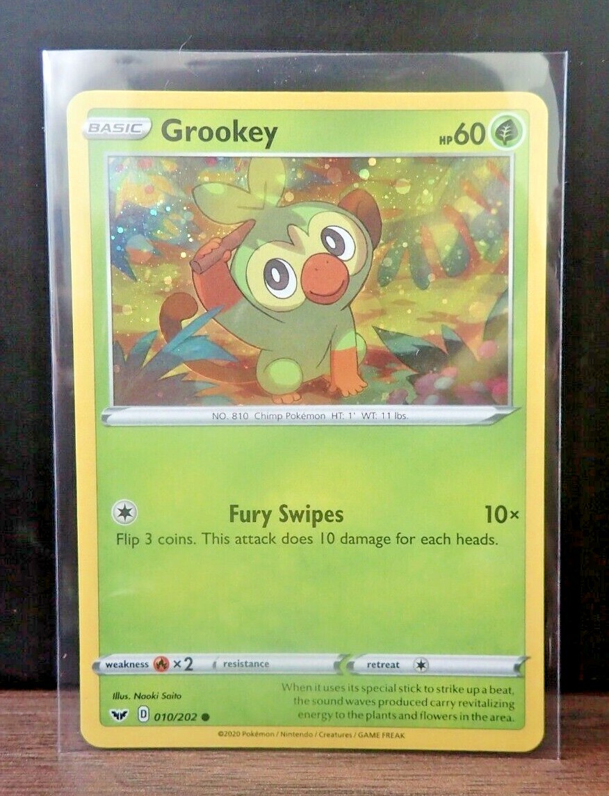 Pokemon TCG Grookey Cosmos Holo Card