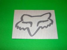 Fox Racing Motocross Atv Bmx Wakeboard Tdc Silver Diecut Fox Head Sticker Decal