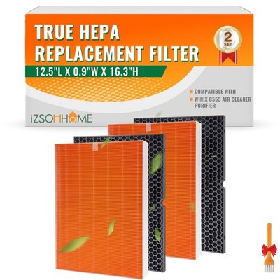 Winix C555 Filter, H13 HEPA Replacement 116131, 2 Set | High-efficiency H13 m...