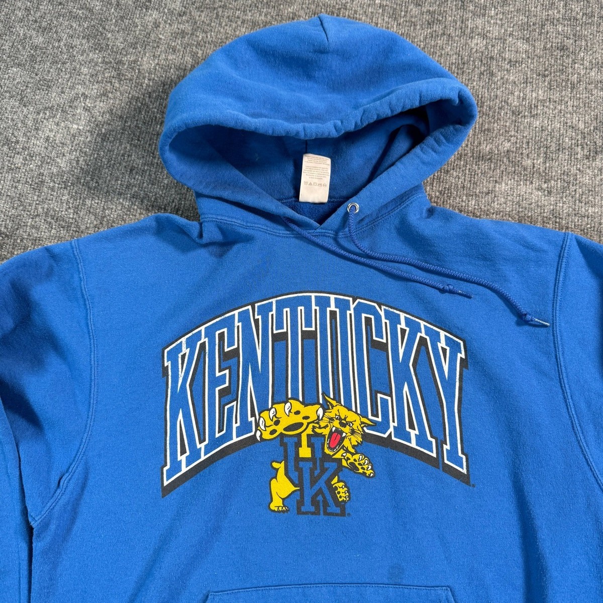 Vintage Russell Athletic Kentucky Wildcats Hoodie Mens Large Blue