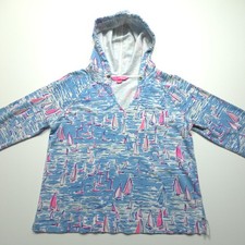 Lilly Pulitzer Womens Hoodie Small Blue Sailb...