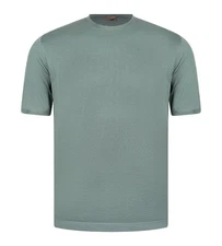 STILE LATINO luxury t-shirt wool silk EU 52 US 42 geen tailored fit