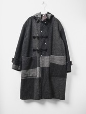 Engineered Garments 17AW - Herringbone Wool Big Plaid Patchwork Parka / Duffle