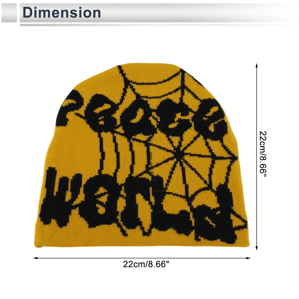 Sombrero de Ciclismo Cálido Cómodo Transpirable Negro Paz Amarillo 22x22cm Foto 3 de 4