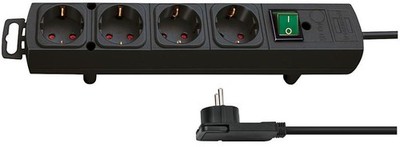 BRENNENSTUHL - Comfort-Line Plus Euro 4 Gang Extension Lead, 2m, Black