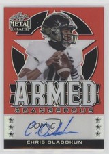 2022 Leaf Metal Draft Red Prismatic 4/5 Chris Oladokun #AD-CO1 Auto 0u66