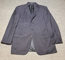 Ermenegildo Zegna Blazer Mens Wool Blue Pinstripe Suit Jacket Sport Made Italy