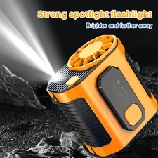 Portable Waist Clip Fan Hanging Cooling Fan USB Rechargeable Power Bank Fan New