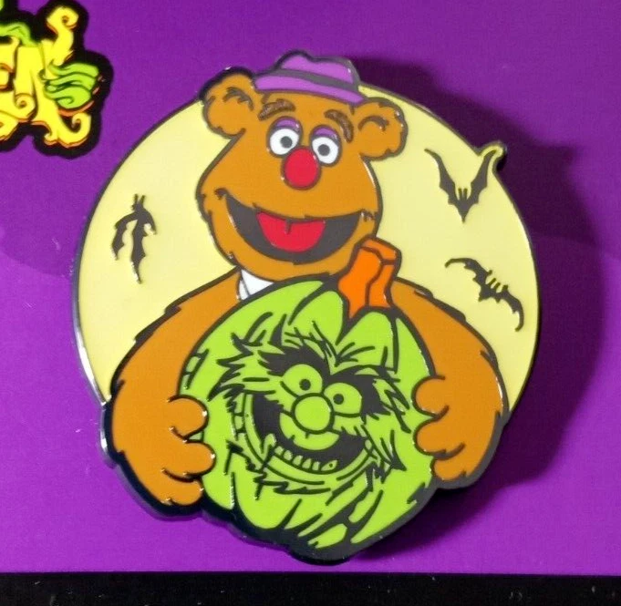 Fozzie Bear w/ Animal Pumpkin 2024 Muppets Halloween Disney Pin 167993