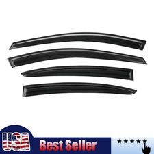 Rain Guards Fits Chevy Cruze 2011-2015 Black Out-Channel Mugen Style 4pcs