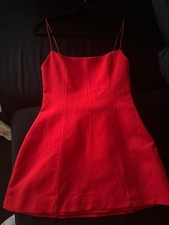 womens Zara red bow back dress size eur M