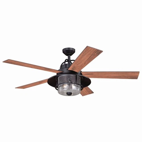 Charleston 2-Light Ceiling Fan in Rustic Style 19.5 Inches Tall and 56 Inches - Picture 3 of 7