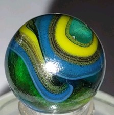 W25- Rare D.A.S. 2 Test Teals Marble - .63".     USA     