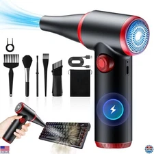 Cordless Electric Air Duster 100500RPM, Rechargeable Blower for Keyboard & PC