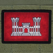 Corps Of Engineers Patch Moral Tactical Military Army USA Flag Hook & Loop 3x2