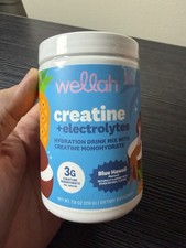 Wellah Creatine + Electrolytes Powder (Blue Hawaii) 30 Servings