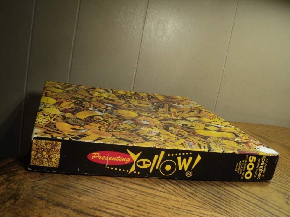 Vintage Springbok 500 Pc Presenting Yellow Jig Saw Puzzle  20" X 20"  Complete - Image 4 of 4