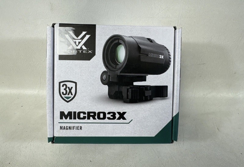 Vortex 3x Magnifier w/ Quick Release Flip Mount New Sealed In Box. Model V3XM
