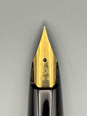 ⓋPLATINUM　万年筆　18K Vintage Platinum Short Fountain Pen 18K F Nib Silver Stripe Pocket