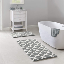 Madison Park Bittman Reversible Bathroom Rug - High Pile Luxrurious Tufted