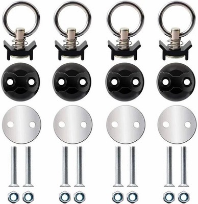 Round Tie Down Anchor Point Kit Bolt on Track Fitting with Quick Release Comp...