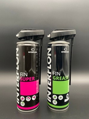 Interflon Set Fin Super u. Fin Grease je300ml Spray Schmiermittel Kriechöl