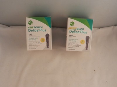 ONE TOUCH DELICA PLUS STERILE LANCETS ''NEW'' 200 LANCETS EXP. 3-31 & 8-31 2029