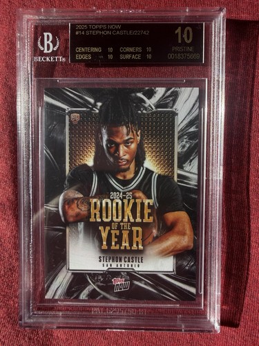 2025 TOPPS NOW #14 STEPHON CASTLE ROOKIE RC BGS 10 BLACK LABEL