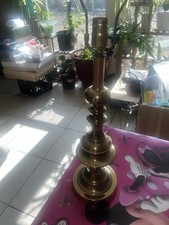 Vintage Stifle Brass Lamp Venting Candlestick Design 31”