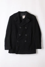 US Navy Vintage Pea Coat Navy Blue Size 36 Small Medium