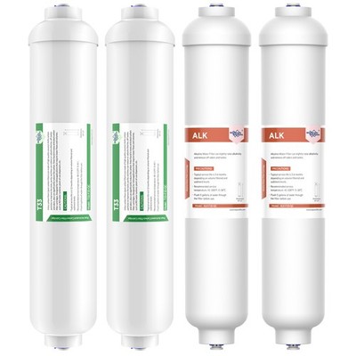 Alkaline Water Filter T33 Inline Post Carbon Filter for 5 / 6th Stage RO System